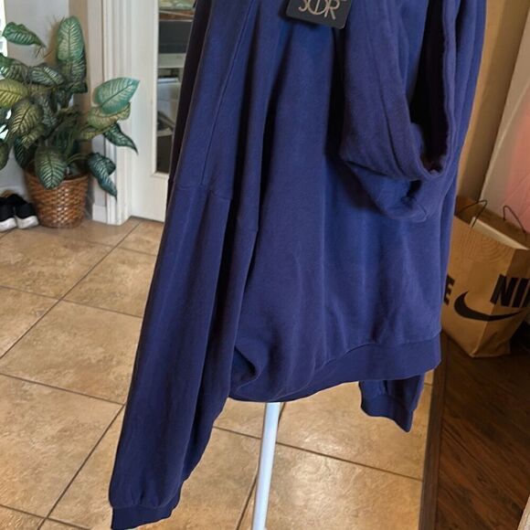 Chaser Brand Women's S Magique Embroidered Hoodie Sweatshirt Saphire Blue New - Picture 7 of 8